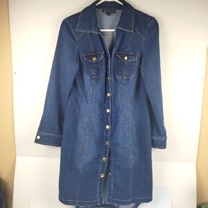 Denim Dress I.N.C International Concepts Long Sleeve Denim Dress